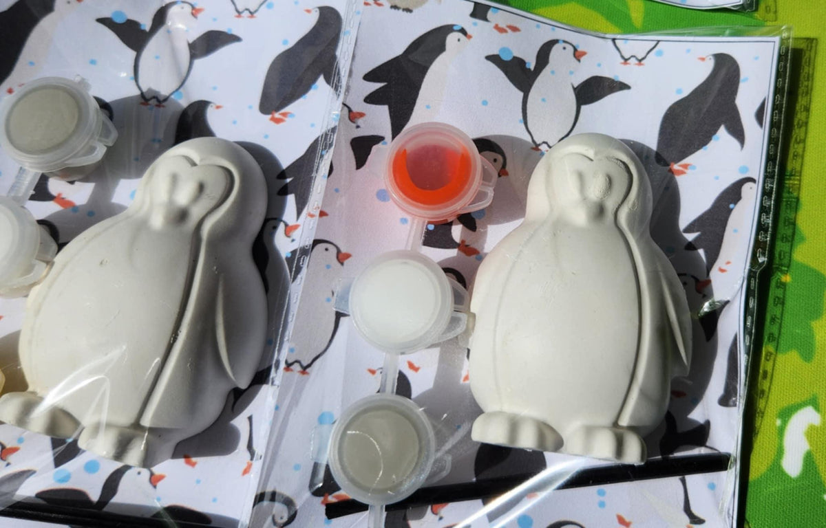 Penguin Paint Kit – Birthday Party Favors – DIY Paint Activity – Penguin Party Goodie Bag – Paint Your Own Penguin – Kids Art Kit