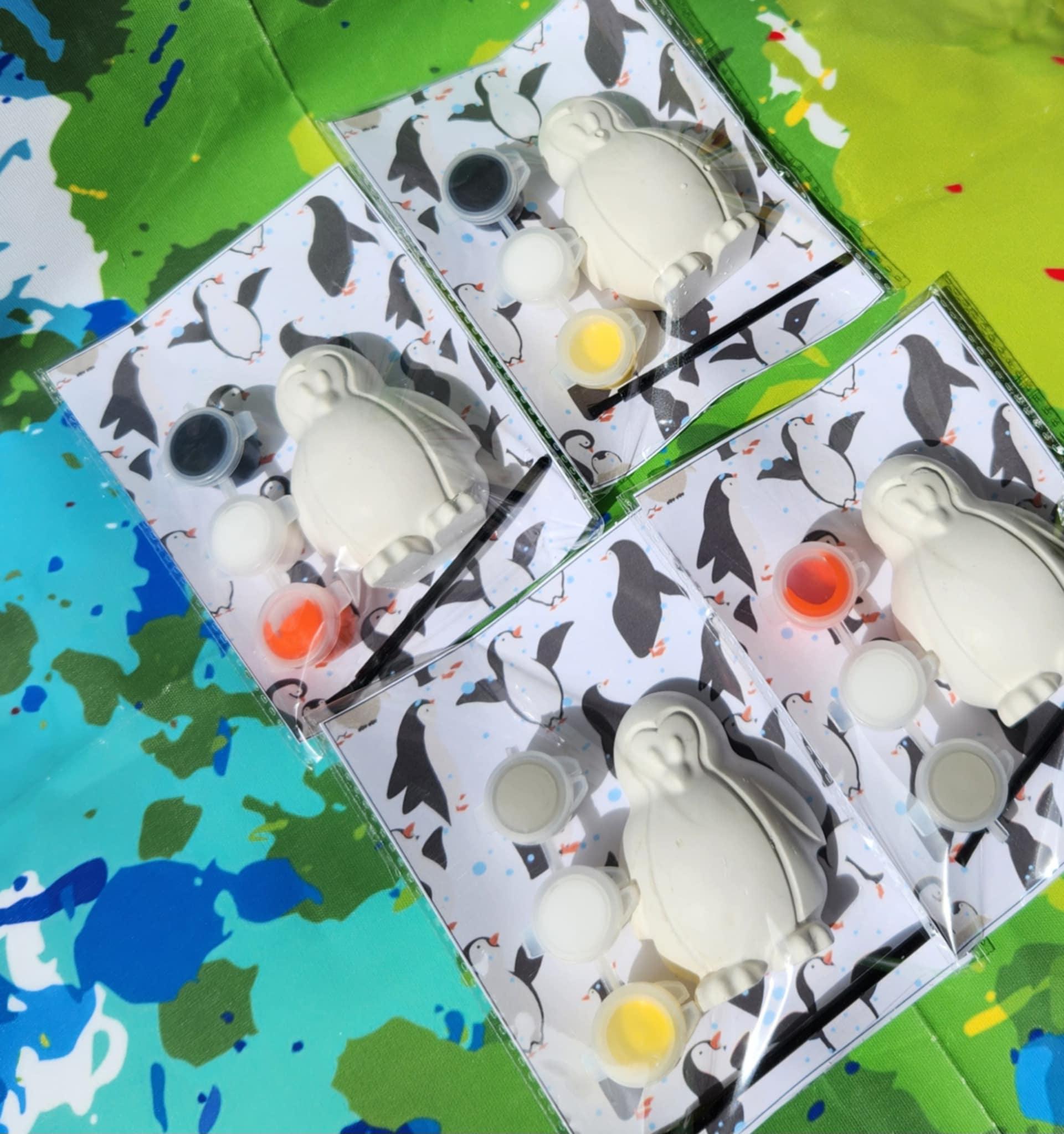 Penguin Paint Kit – Birthday Party Favors – DIY Paint Activity – Penguin Party Goodie Bag – Paint Your Own Penguin – Kids Art Kit