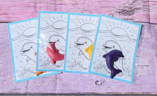 Dolphin Crayon Party Favors: Under the Sea Birthday Gift Bags