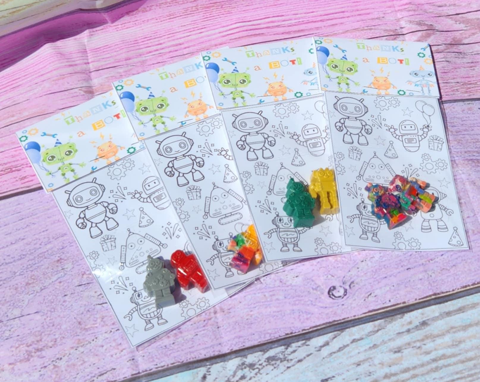 Robot Coloring Kit: Party Favors with Robot Crayon