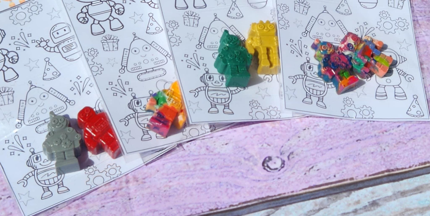 Robot Coloring Kit: Party Favors with Robot Crayon