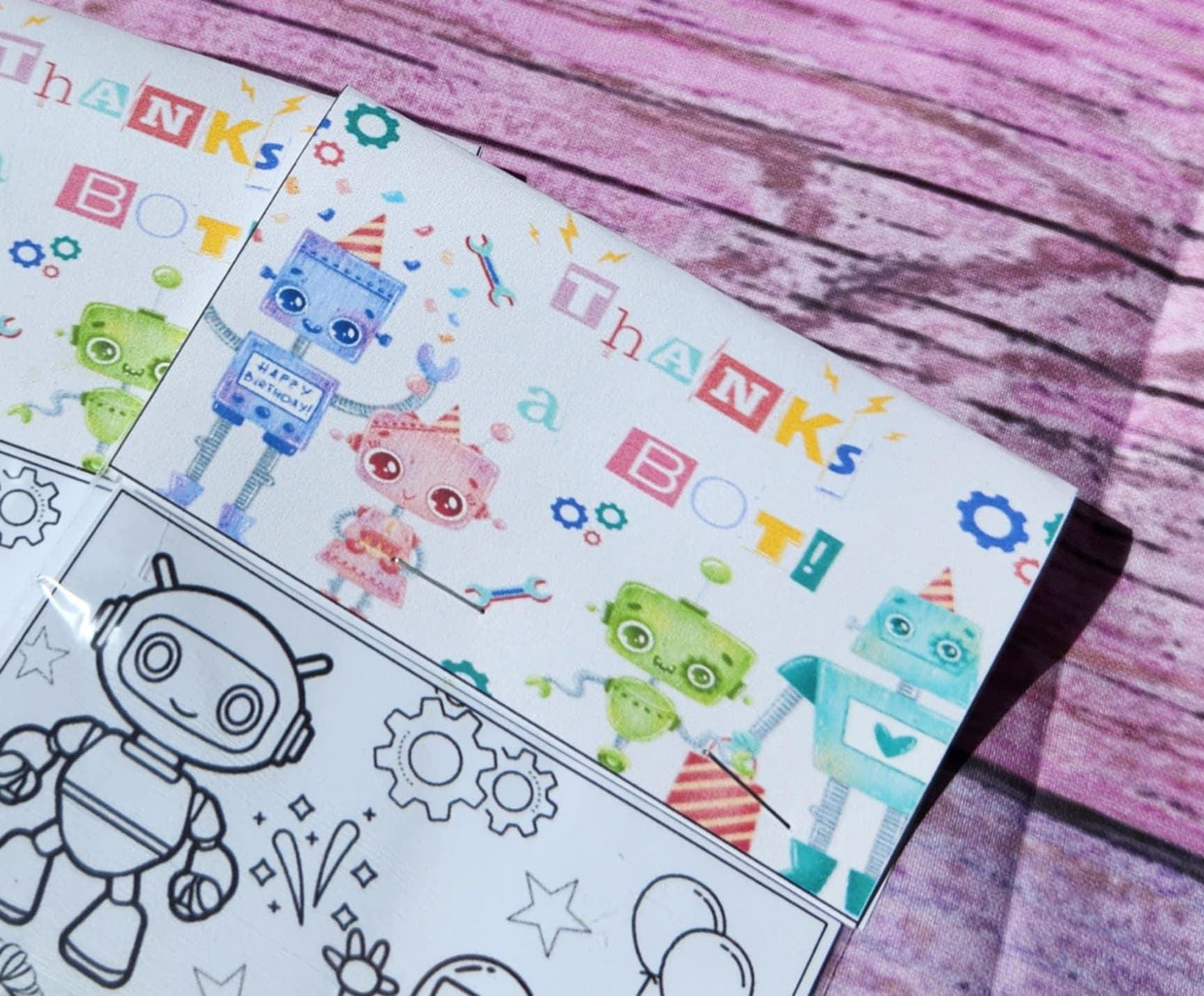 Girl-Themed Robot Coloring Kit with Crayons | Robot Birthday Party Favors | Robot for Girls | STEM Party Goodie Bags | Robot Party Fillers