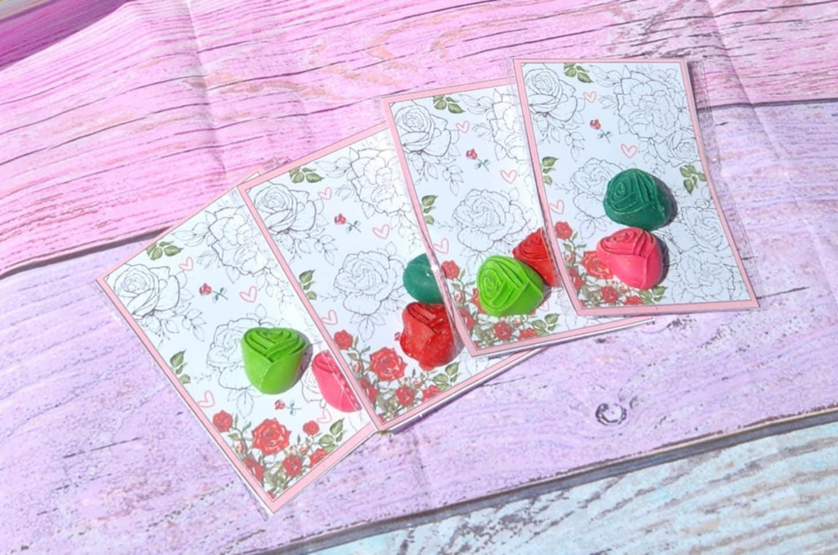 Rose Crayon Party Favors | Rose Coloring Card | Be Our Guest Party Favors | Princess Crayon Goodie Bags | Fairytale Kids Party Supplies
