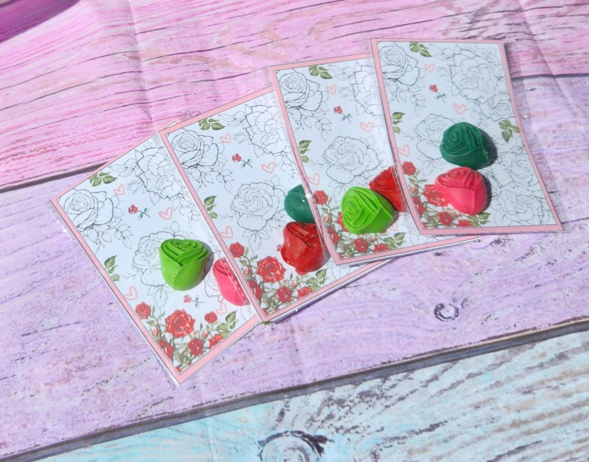 Rose Crayon Party Favors | Rose Coloring Card | Be Our Guest Party Favors | Princess Crayon Goodie Bags | Fairytale Kids Party Supplies