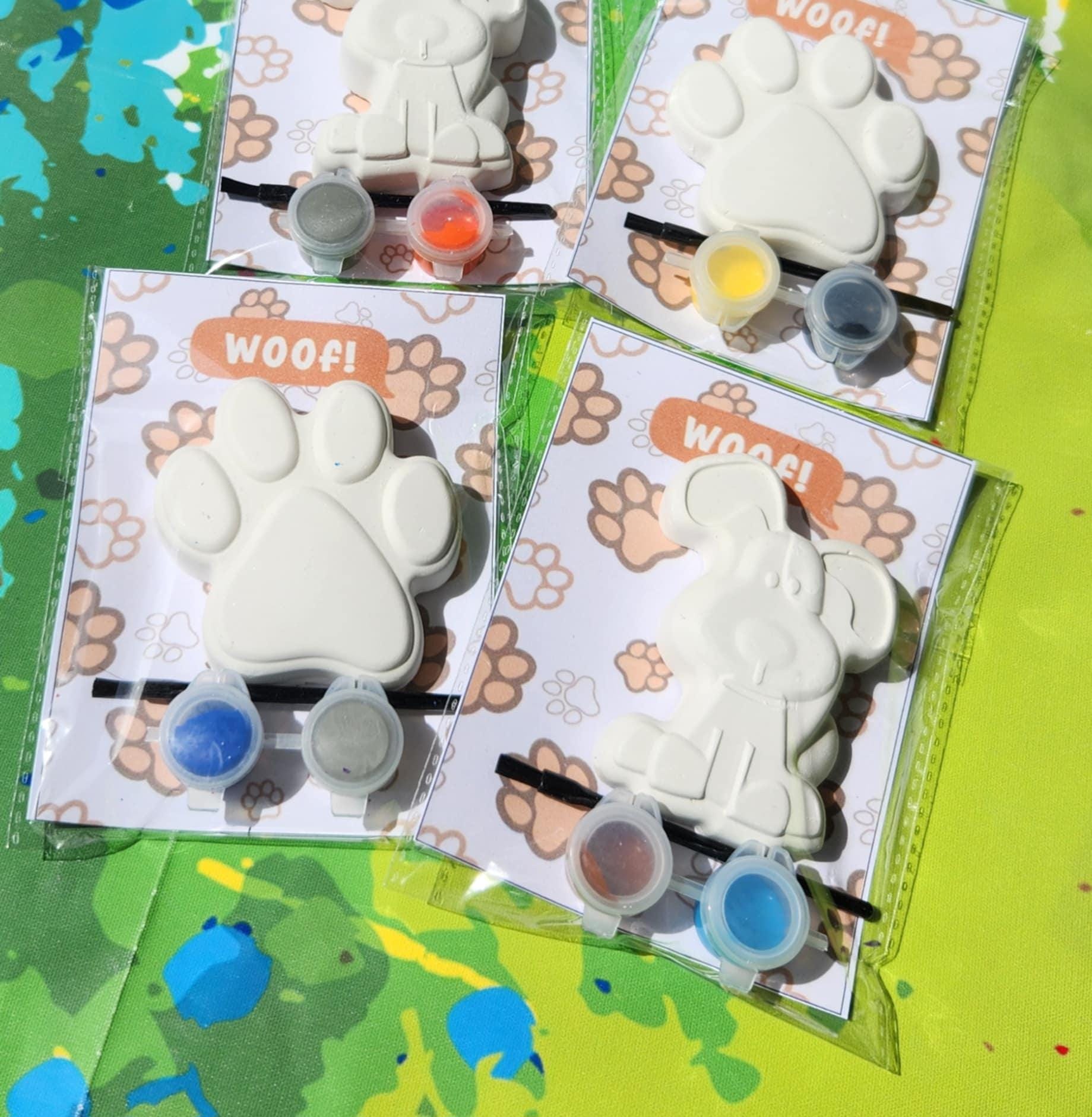 Dog Paw Paint Your Own Kit | Puppy Party Favors | Kids Craft Activity | Dog Birthday DIY | Pet-Themed Party Supplies