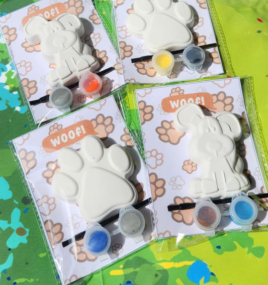 Dog Paw Paint Your Own Kit | Puppy Party Favors | Kids Craft Activity | Dog Birthday DIY | Pet-Themed Party Supplies