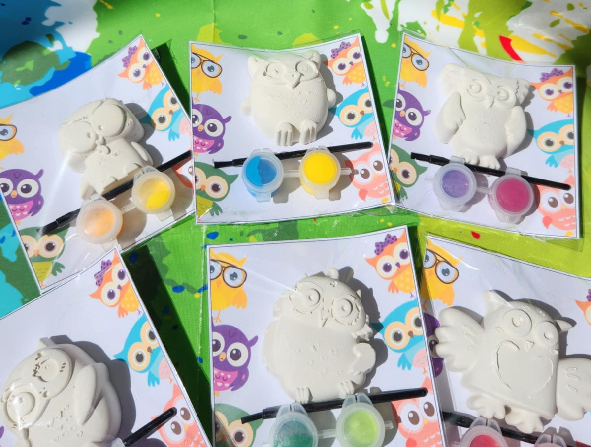 Owl Paint Your Own Kit | Owl Party Favors | DIY Kids Craft Activity | Take Home Gift | Owl Birthday Decorations | Painting Kit for Kids
