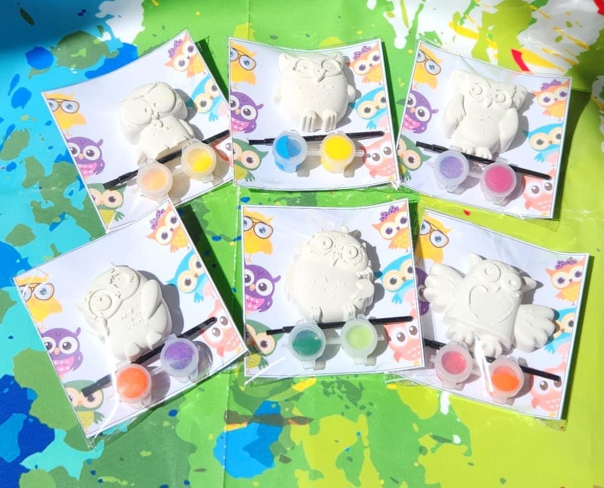 Owl Paint Your Own Kit | Owl Party Favors | DIY Kids Craft Activity | Take Home Gift | Owl Birthday Decorations | Painting Kit for Kids