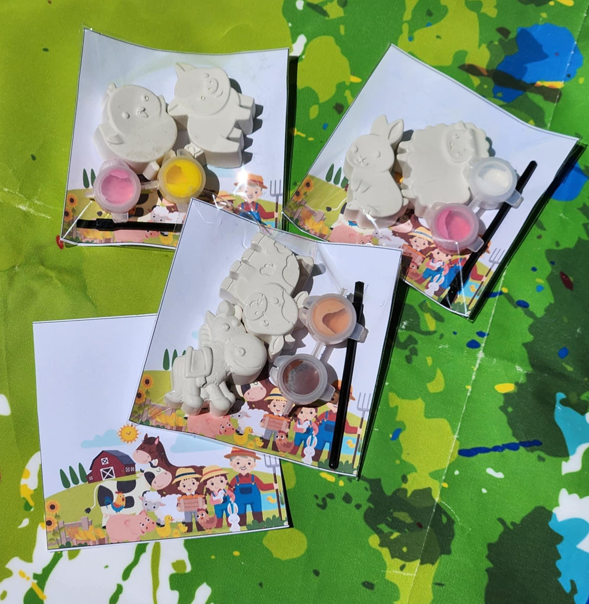 Farm Animal Plaster Paint Kit: Barnyard Birthday Party Favor