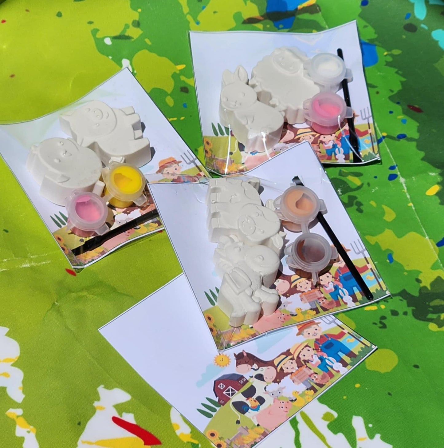 Farm Animal Plaster Paint Kit: Barnyard Birthday Party Favor