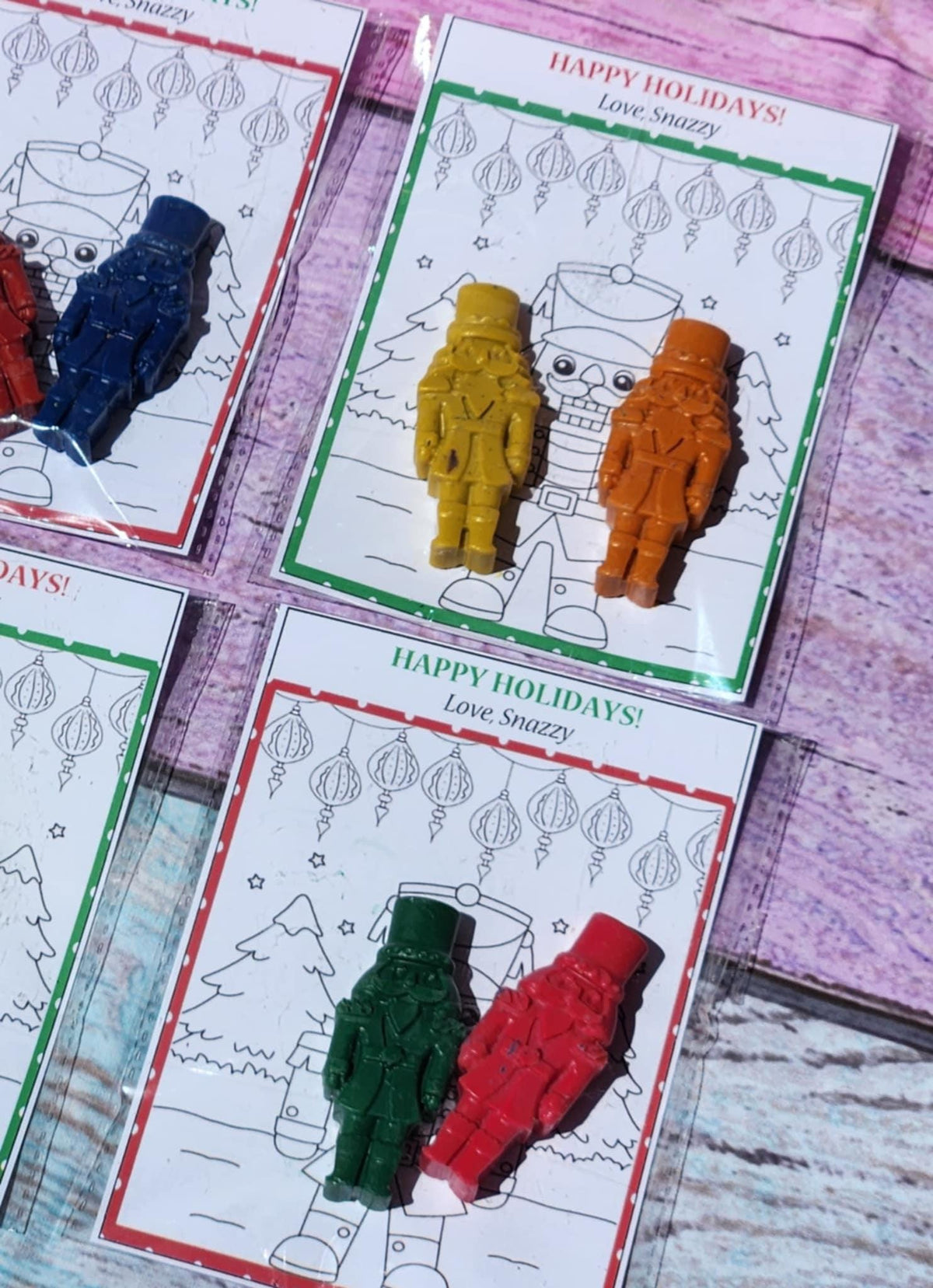 Toy Soldier Coloring Kit – Christmas Party Favors for Kids – Holiday Crayon Set – Toy Soldier Crayons – Nutcracker Party Gift Idea