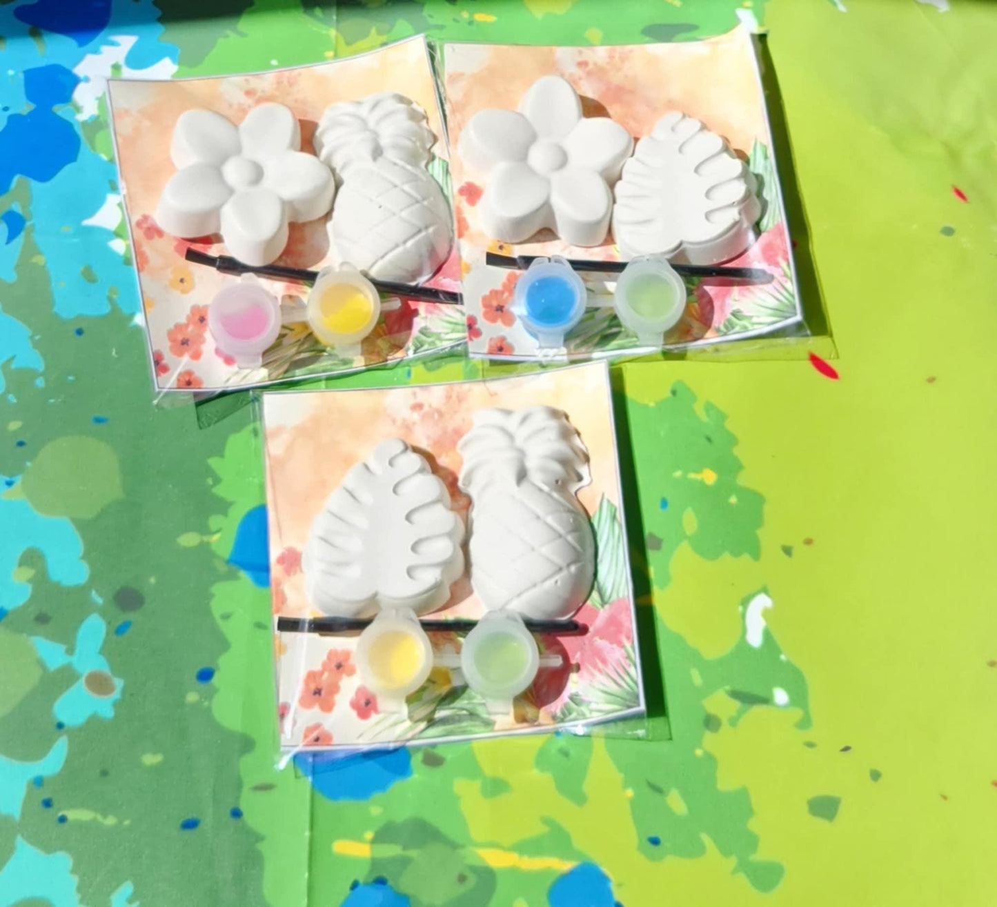 Hawaiian Themed Mini Paint Your Own Kits | Luau Party Favors | Kids DIY Craft | Birthday Activities | Island Party Gifts