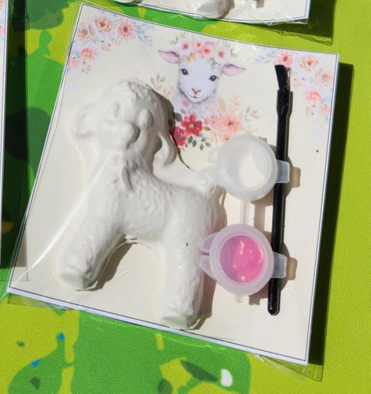 Lamb Themed Mini Paint Your Own Kits | Kid Party Favors | DIY Kids Craft | Birthday Party Activity | Spring Party Gifts l Easter Basket Gift