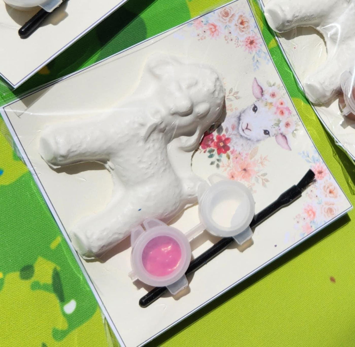 Lamb Themed Mini Paint Your Own Kits | Kid Party Favors | DIY Kids Craft | Birthday Party Activity | Spring Party Gifts l Easter Basket Gift