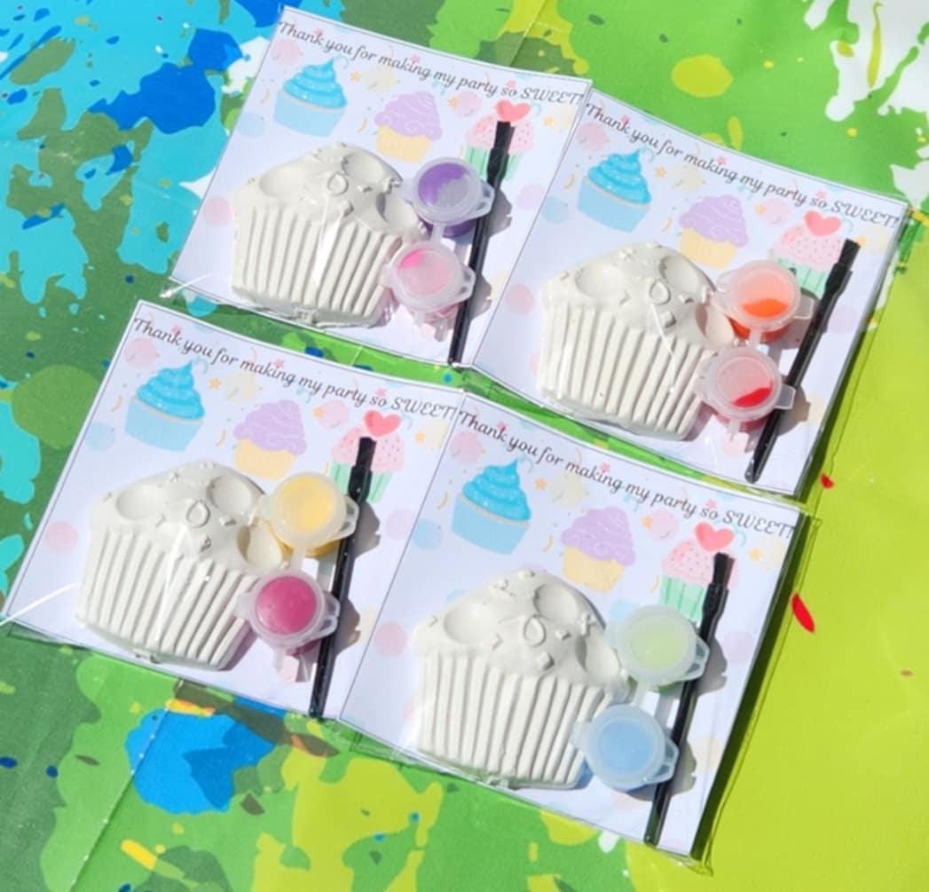 CupcakeThemed Mini Paint Your Own Kits | Kid Party Favors | DIY Kids Craft | Birthday Party Activity | Cupcake Party Gifts l Baking Birthday