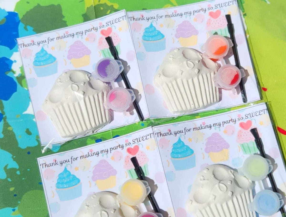 CupcakeThemed Mini Paint Your Own Kits | Kid Party Favors | DIY Kids Craft | Birthday Party Activity | Cupcake Party Gifts l Baking Birthday
