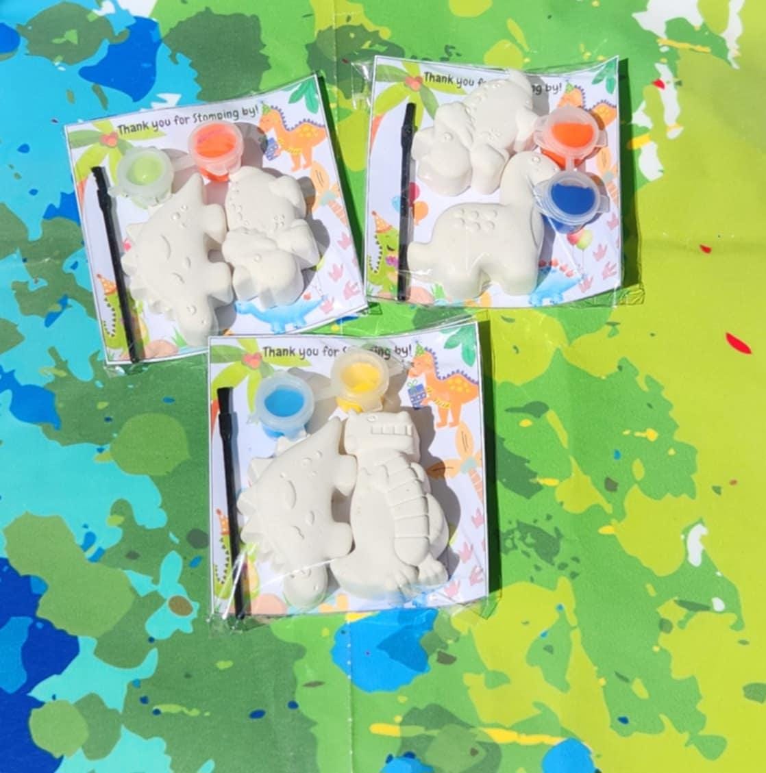 Dinosaur Paint Party Favor | Dino Paint Kit for Kids | DIY Craft Birthday Favor | Dino Party Activity | T-Rex Plaster Paint Kit