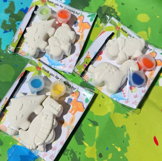 Dinosaur Paint Party Favor | Dino Paint Kit for Kids | DIY Craft Birthday Favor | Dino Party Activity | T-Rex Plaster Paint Kit