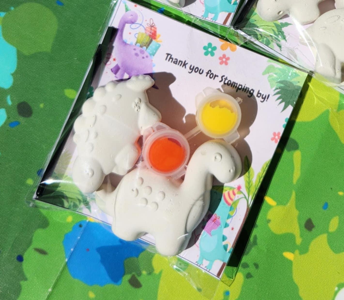 Girl Dinosaur Paint Kit Party Favor | DIY Dino Craft for Kids | Birthday Activity | Paint Your Own Kit | Dinosaur Party Theme Gifts for Kids
