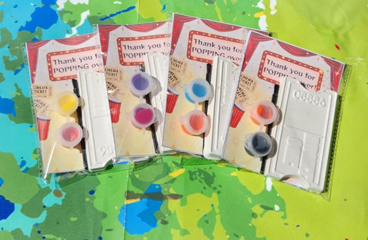 Movie Night Paint Your Own Kits | Movie Party Favors | DIY Kids Craft Kit | Birthday Party Activity | Movie Ticket Craft Kit
