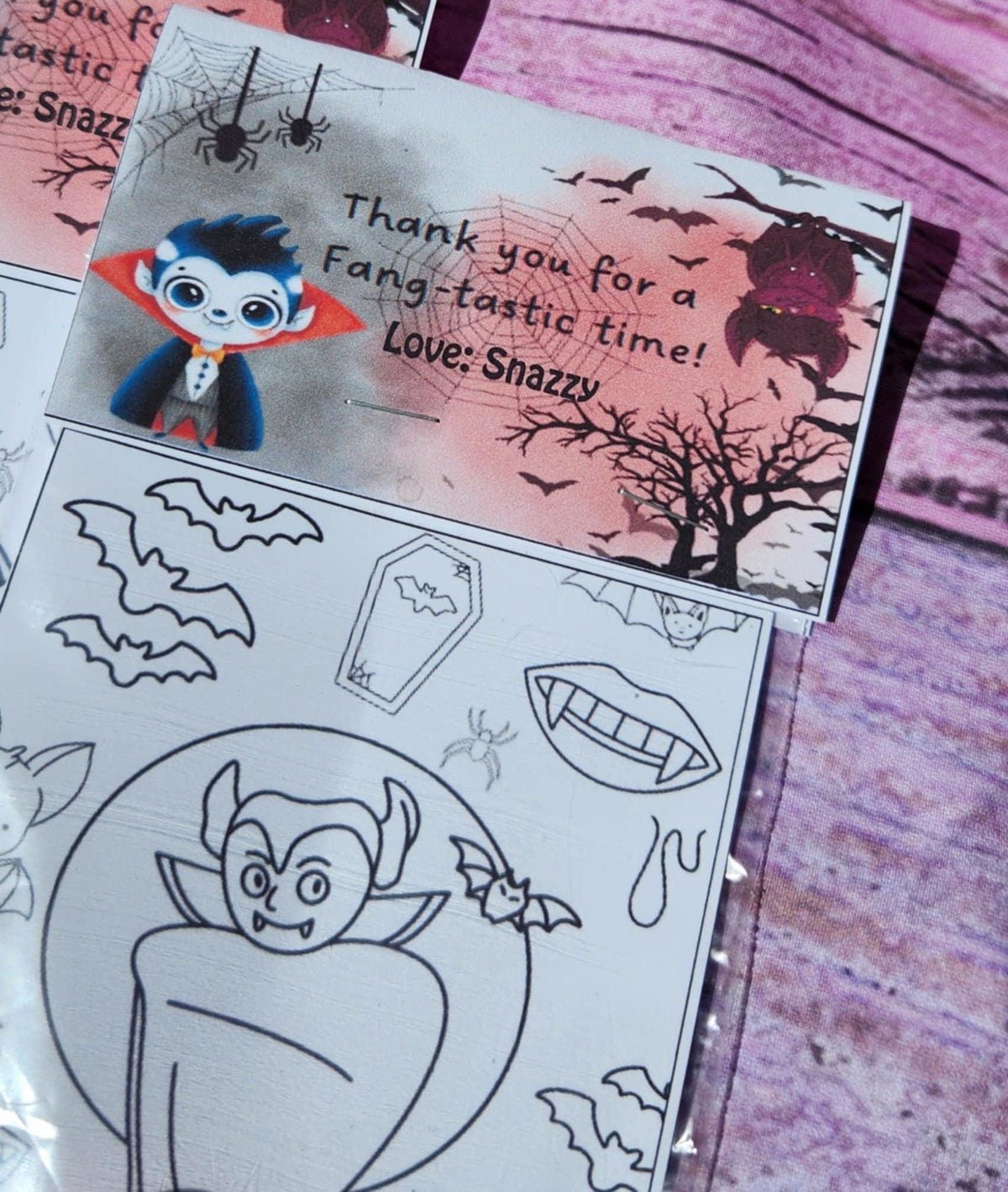 Dracula Crayon Party Favors: Halloween Kids Coloring Activity