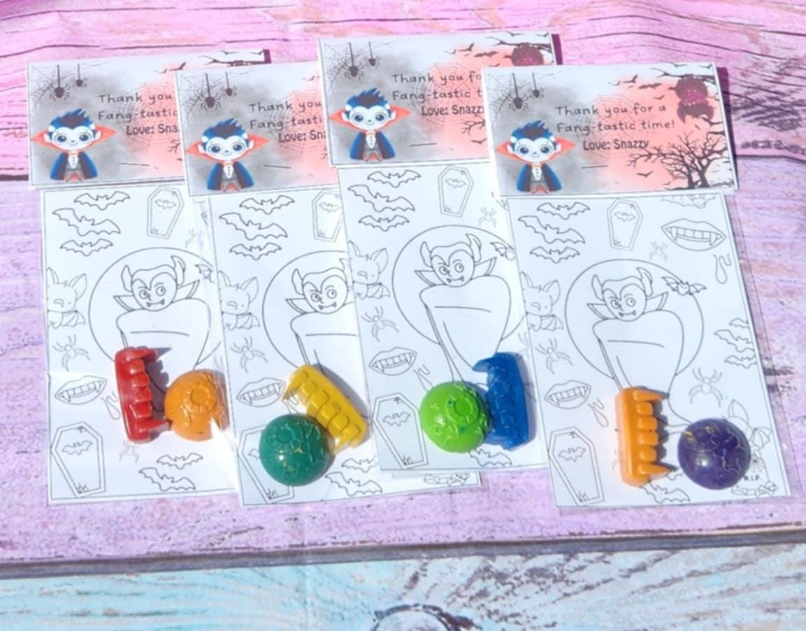 Dracula Crayon Party Favors: Halloween Kids Coloring Activity