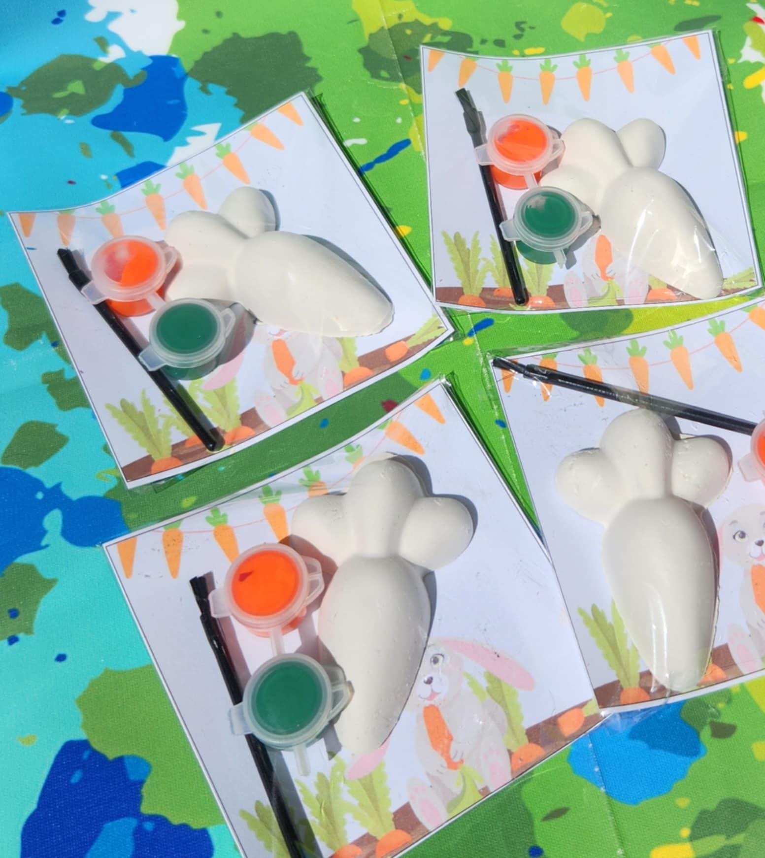 Carrot - Easter Paint Your Own Kits | DIY Easter Craft for Kids | Spring Party Favor | Classroom Activity | Crayon & Craft Gift Idea