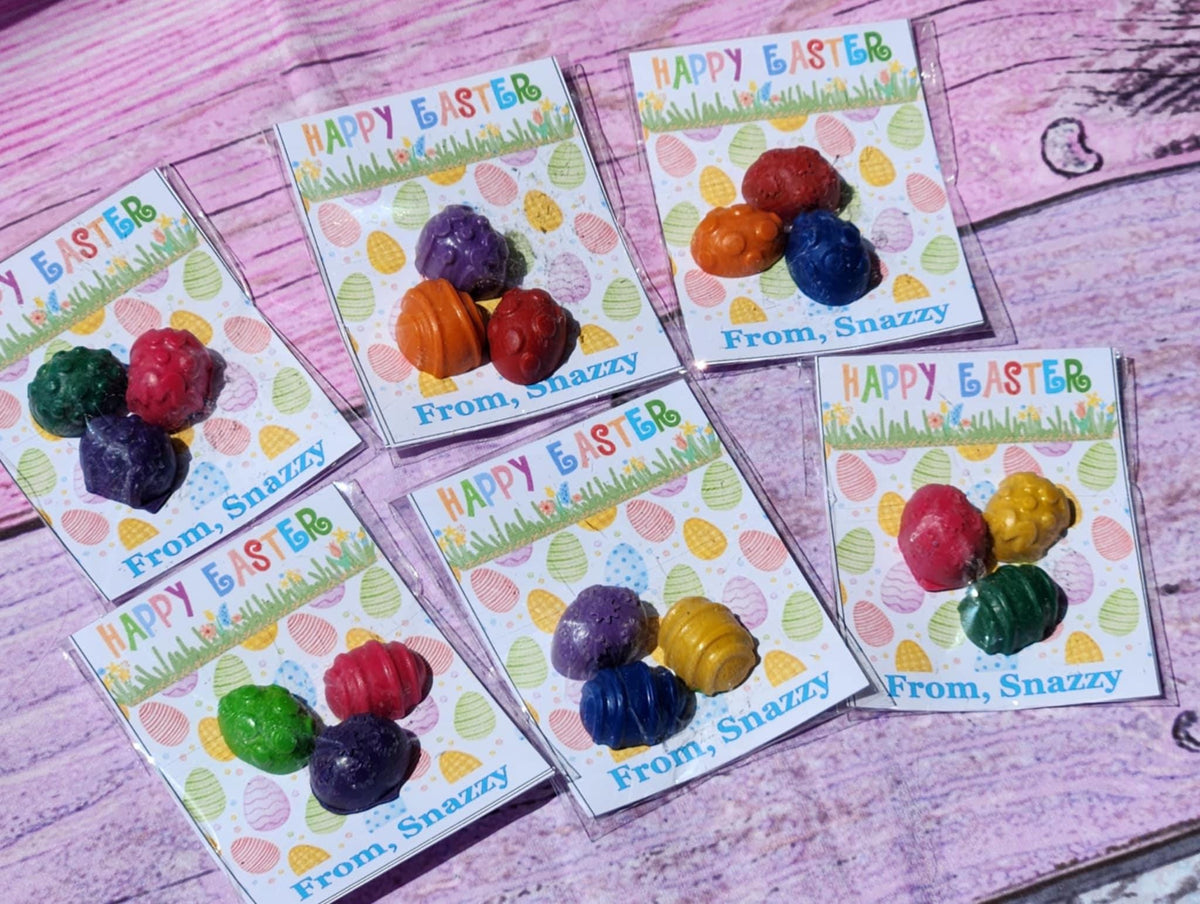 Personalized Easter Cards with Egg Crayons: Classroom Gift