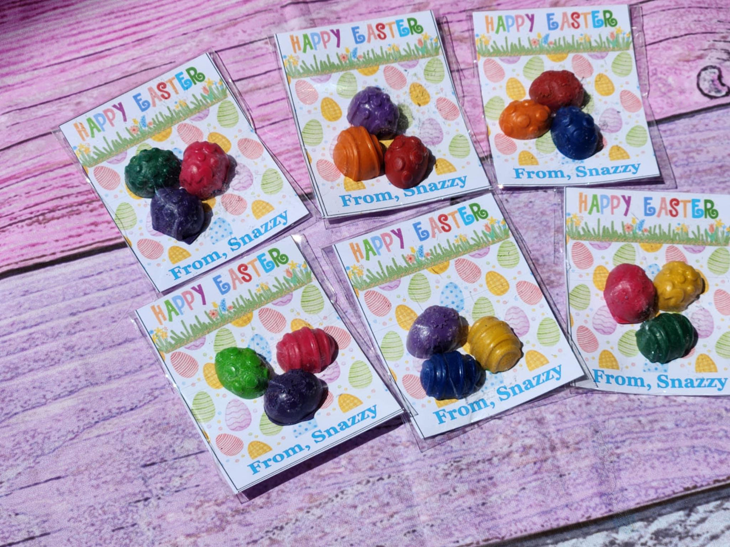 Personalized Easter Cards with Egg Crayons: Classroom Gift