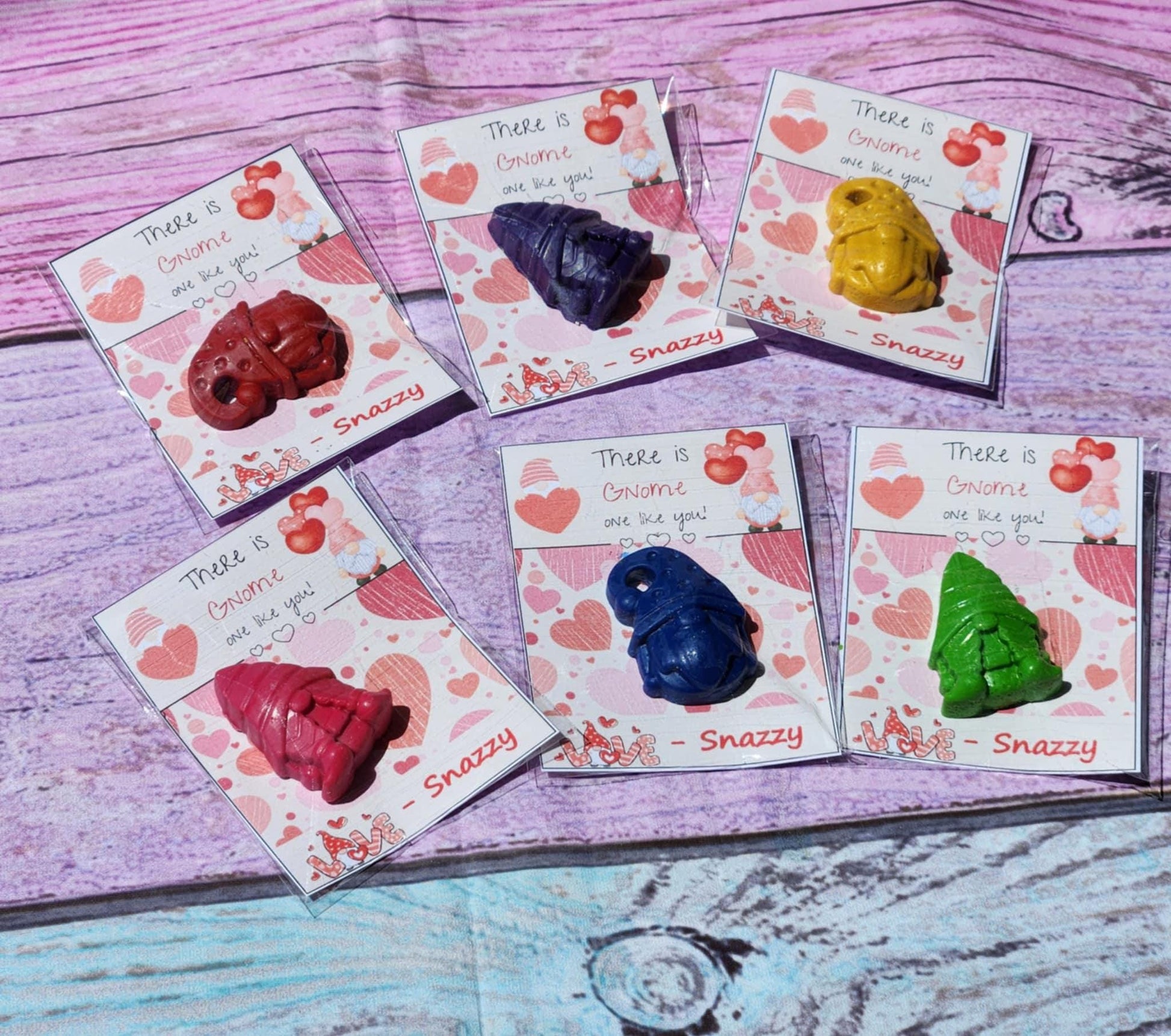 Gnome Valentine Crayon Card: Non-Candy Classroom Favor