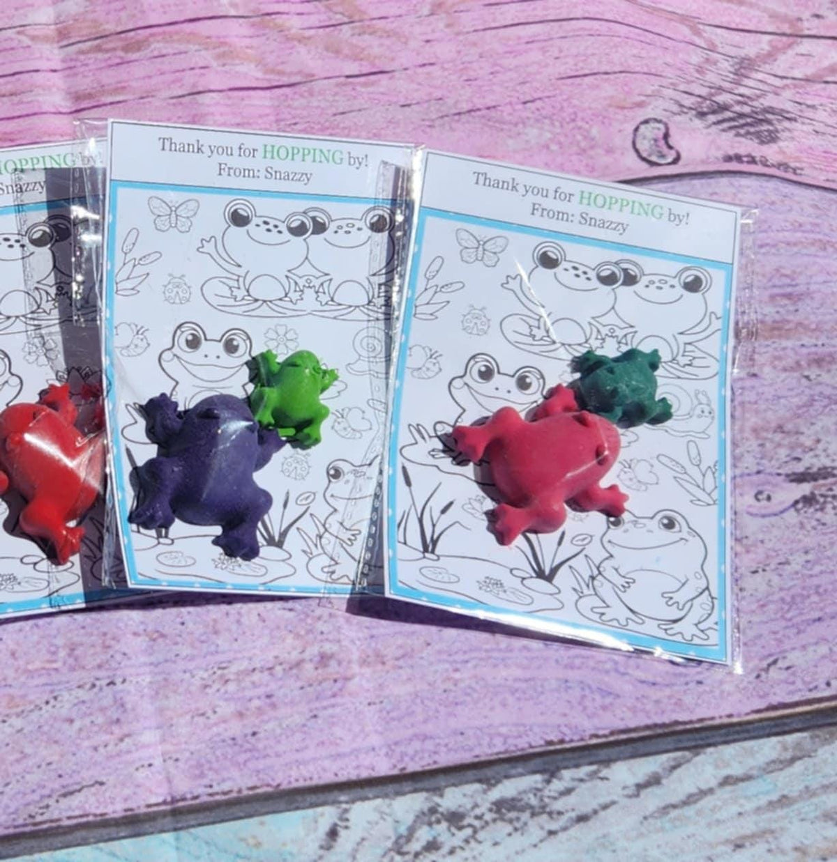 Frog Crayon Coloring Kits for Kids | Fun Frog Party Favors | Non-Toxic Crayons | Unique Frog Themed Birthday Supplies | Kids Craft Activity