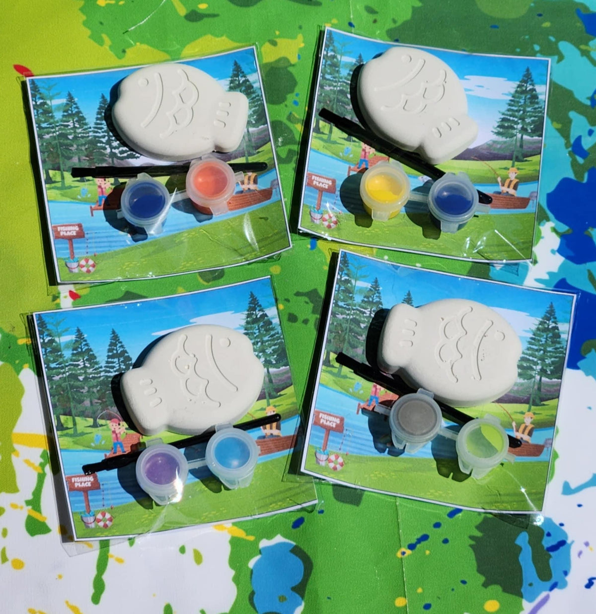 Fishing Paint Kits | Fishing Party Favors | DIY Fishing Craft for Kids | Outdoor Birthday Party Activity | Thank You Favors