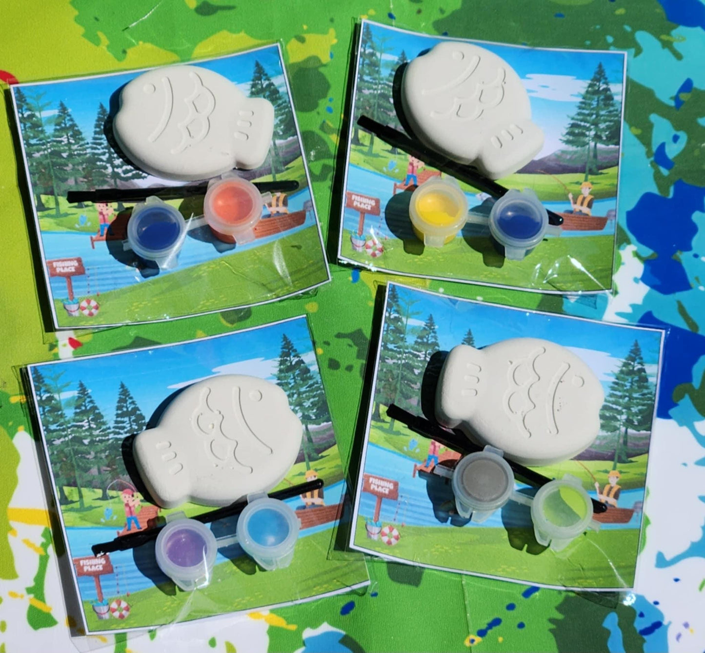 Fishing Paint Kits | Fishing Party Favors | DIY Fishing Craft for Kids | Outdoor Birthday Party Activity | Thank You Favors