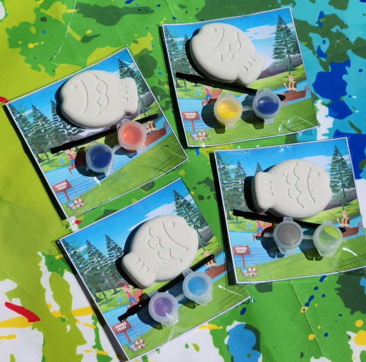 Fishing Paint Kits | Fishing Party Favors | DIY Fishing Craft for Kids | Outdoor Birthday Party Activity | Thank You Favors