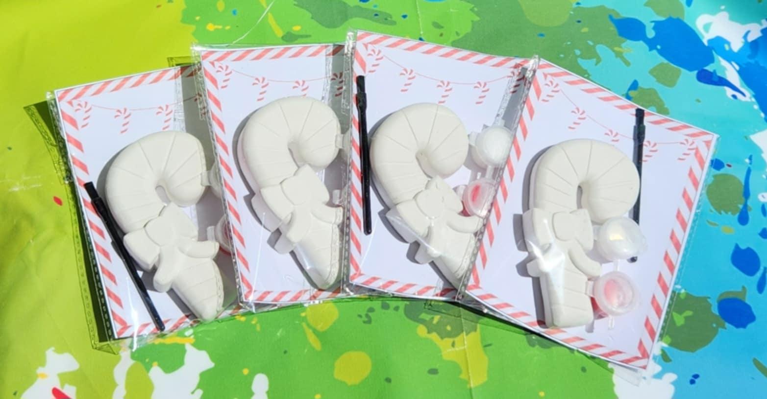 Candy Cane Paint Kit – Fun Christmas DIY Activity for Kids! Christmas Party Favors | Candy Cane Gifts | Kids Activity | Stocking Stuffers