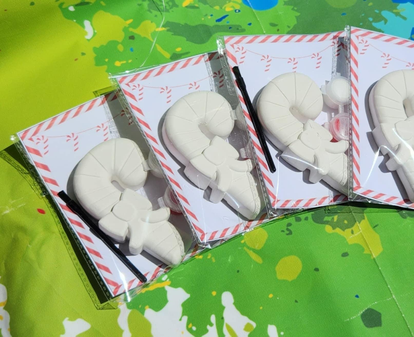 Candy Cane Paint Kit – Fun Christmas DIY Activity for Kids! Christmas Party Favors | Candy Cane Gifts | Kids Activity | Stocking Stuffers