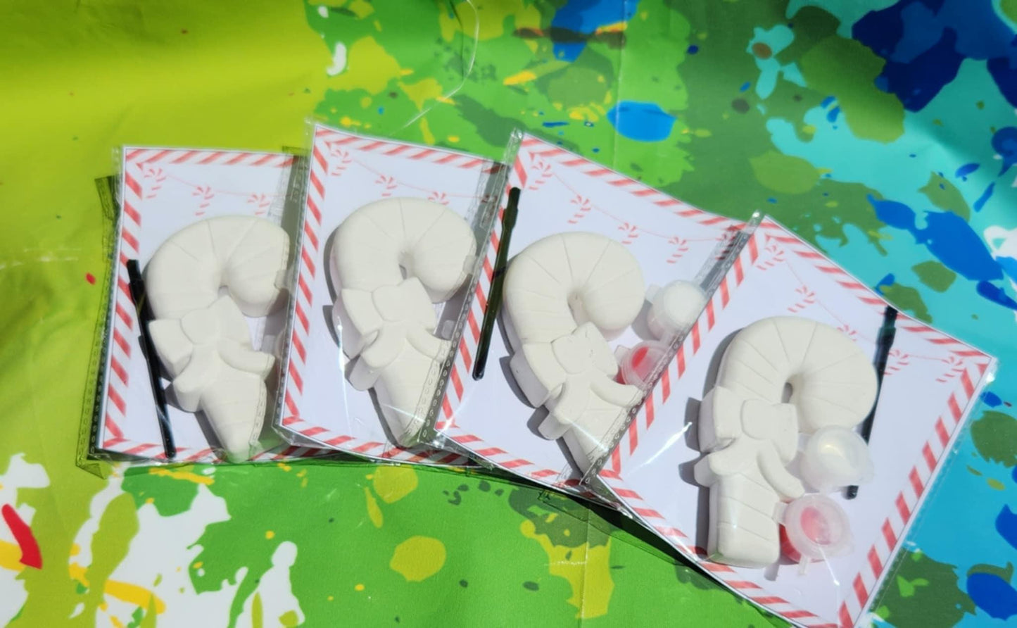 Candy Cane Paint Kit – Fun Christmas DIY Activity for Kids! Christmas Party Favors | Candy Cane Gifts | Kids Activity | Stocking Stuffers