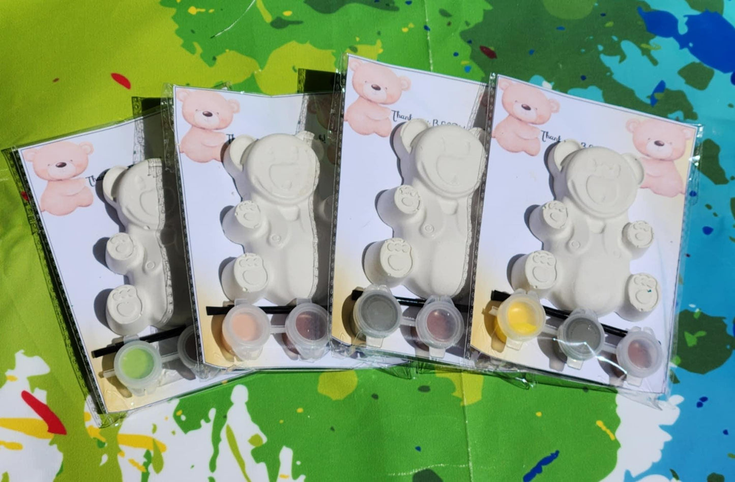 Teddy Bear Paint Kit | Baby Shower Favors | DIY Kids Craft | Thank You Gift | Beary Much Party Favors | Toddler Art Activity | Kids Gift