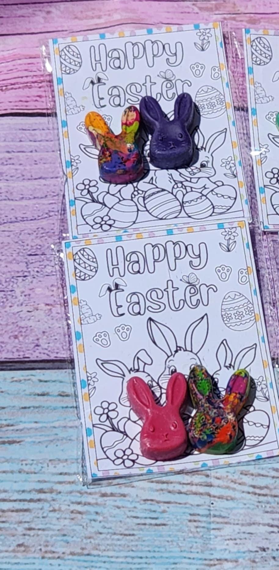 Easter Bunny Coloring Kit | Easter Basket Gifts | Non-Candy Easter Favors | Bunny Crayons | Easter Party Favor | Kids Art Activity