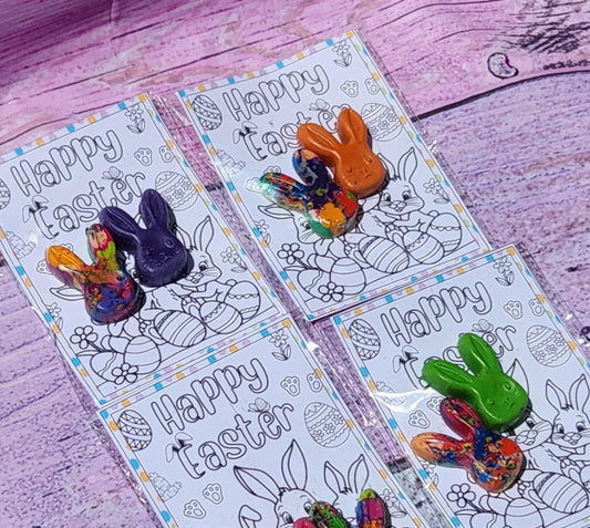 Easter Bunny Coloring Kit | Easter Basket Gifts | Non-Candy Easter Favors | Bunny Crayons | Easter Party Favor | Kids Art Activity