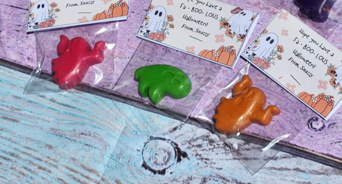 Ghost Crayons: Halloween Party Favors, Trick or Treat Gifts
