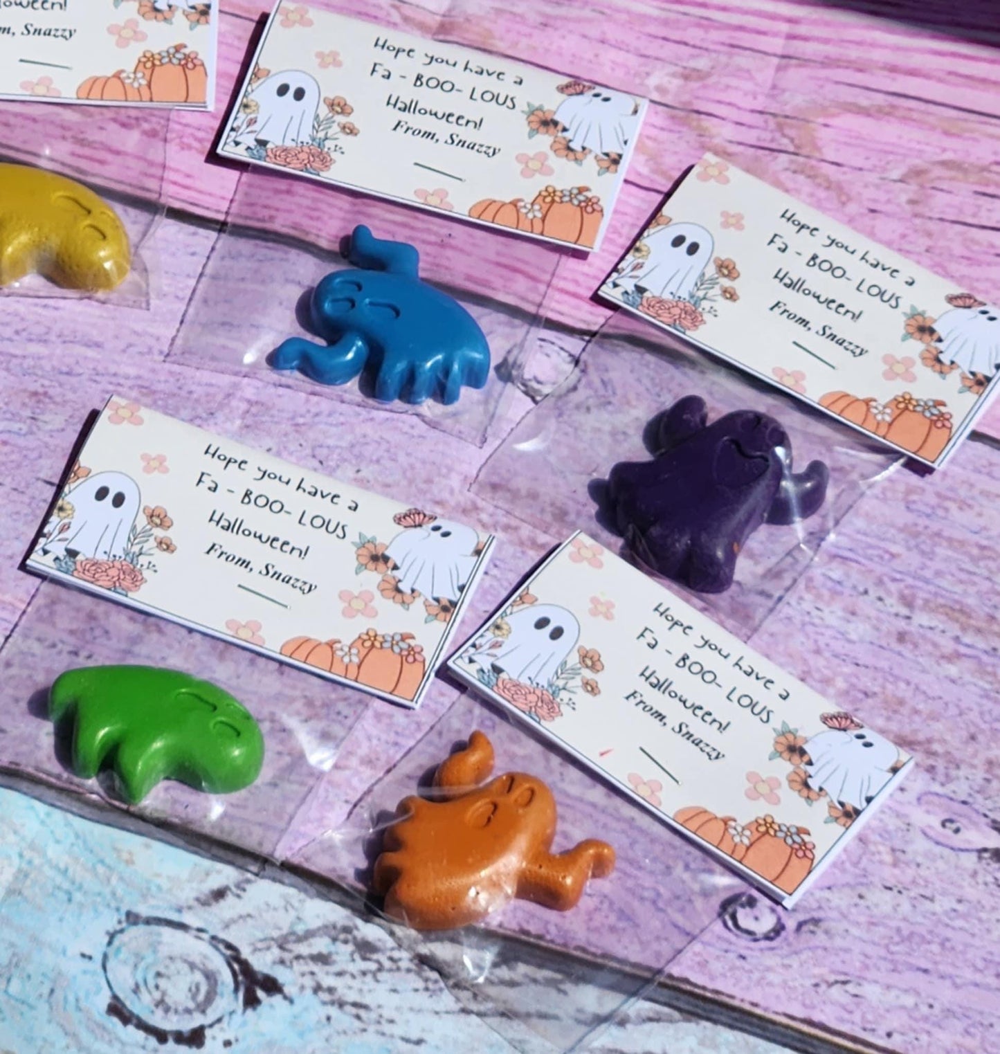 Ghost Crayons: Halloween Party Favors, Trick or Treat Gifts