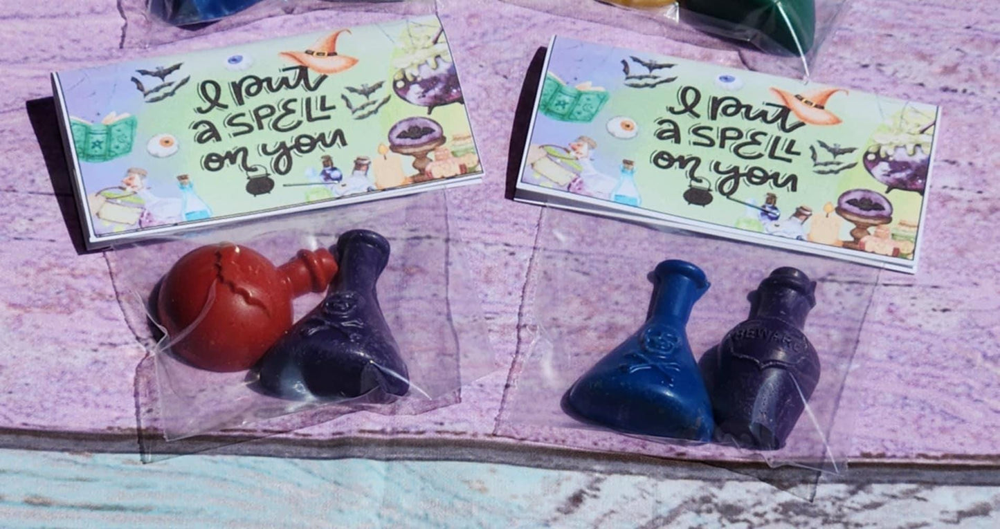 Potion Bottle Halloween Crayons: Kids Party Favors