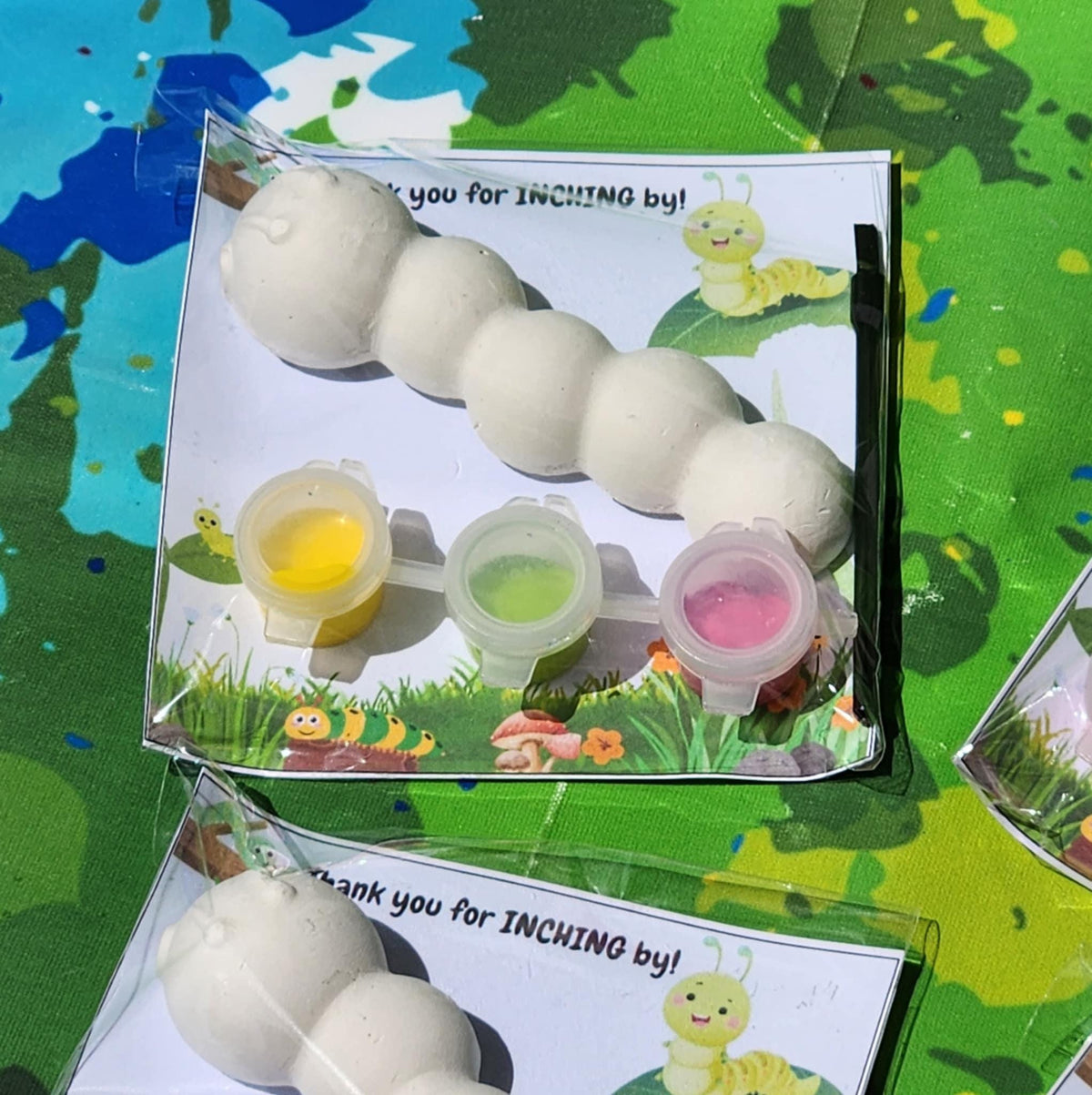 Caterpillar Paint Kit Party Favors | Kids Birthday Craft Activity | DIY Painting Kit | Creative Party Favor Bags | Bug-Themed Party
