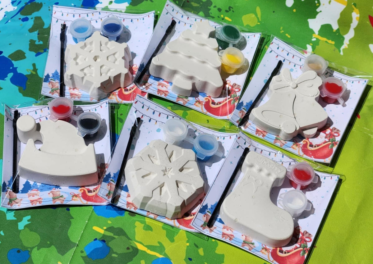 Christmas Paint Your Own Kits | Holiday Party Favors | DIY Kids Craft | Stocking Stuffers | Christmas Activity for Kids | Holiday Gift