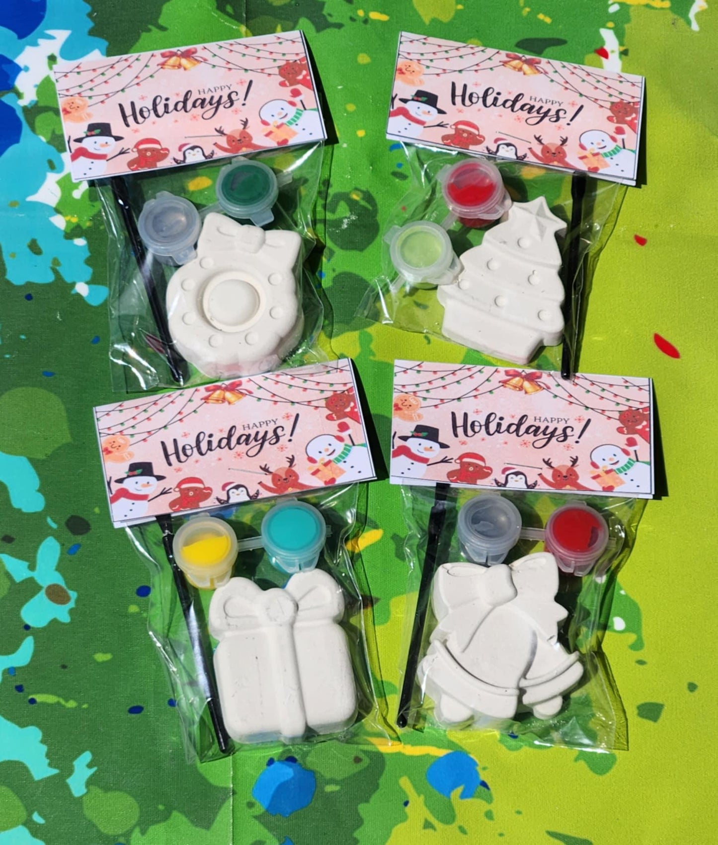 Christmas Plaster Painting Kit: Holiday DIY Craft, Party Favor