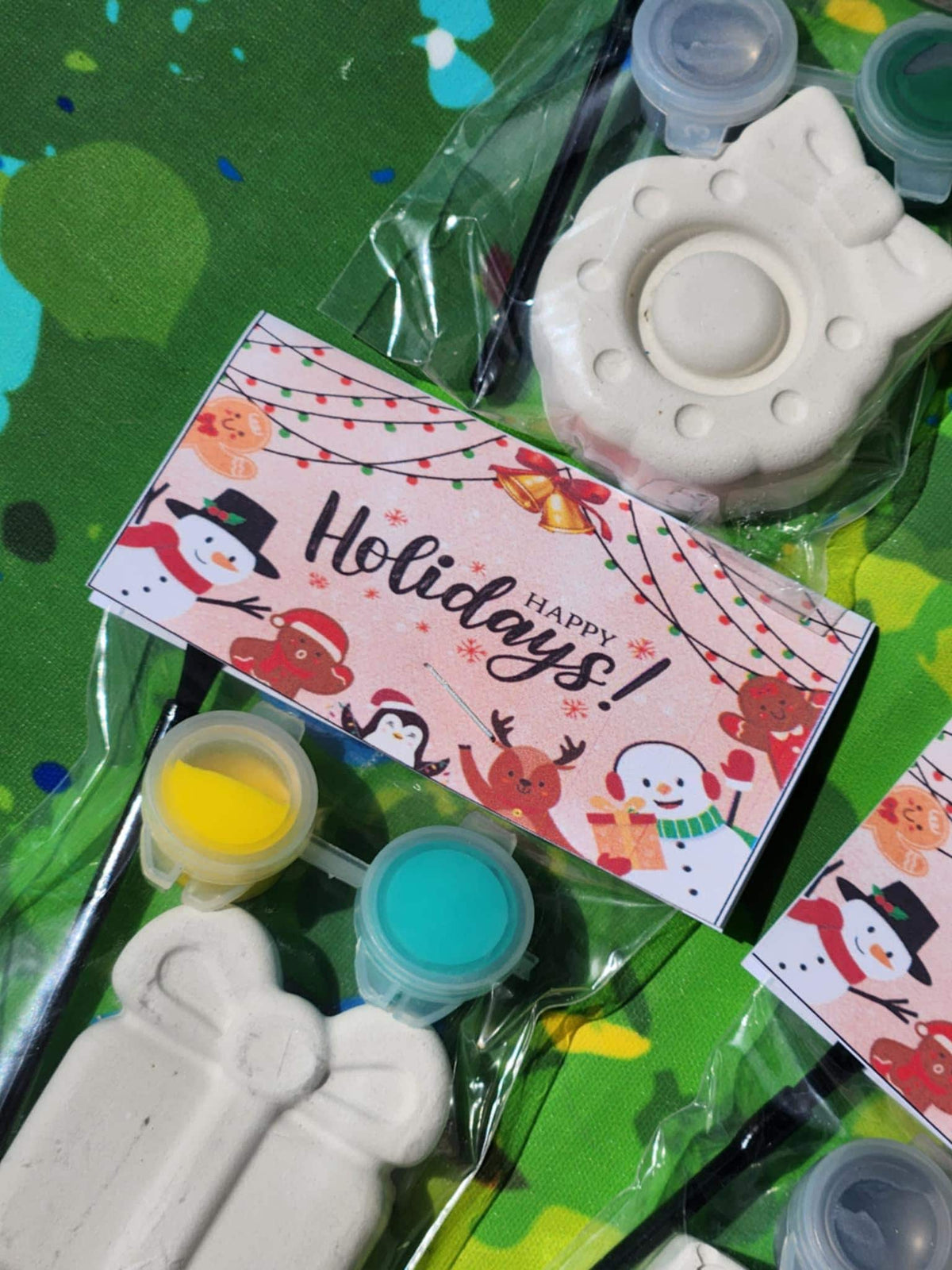 Christmas Plaster Painting Kit: Holiday DIY Craft, Party Favor