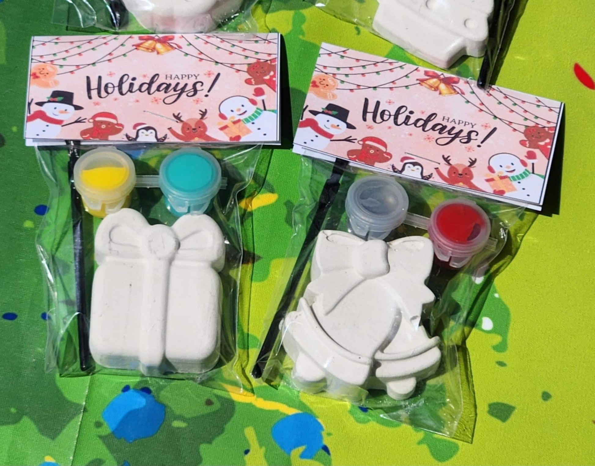 Christmas Plaster Painting Kit: Holiday DIY Craft, Party Favor