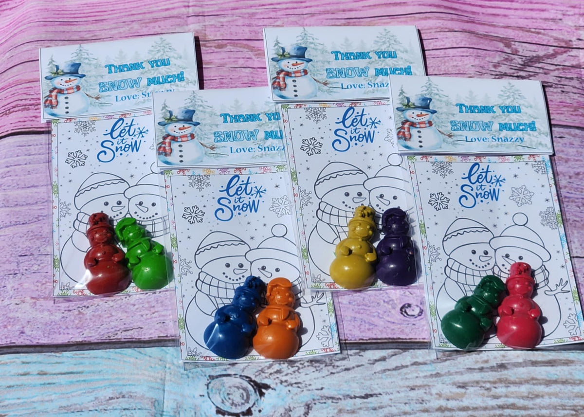 Snowman Coloring Kit – Snowman Crayons – Christmas Party Favors –Kids Holiday Activity –Non-Toxic Crayons –Gifts for Kids – Stocking Stuffer