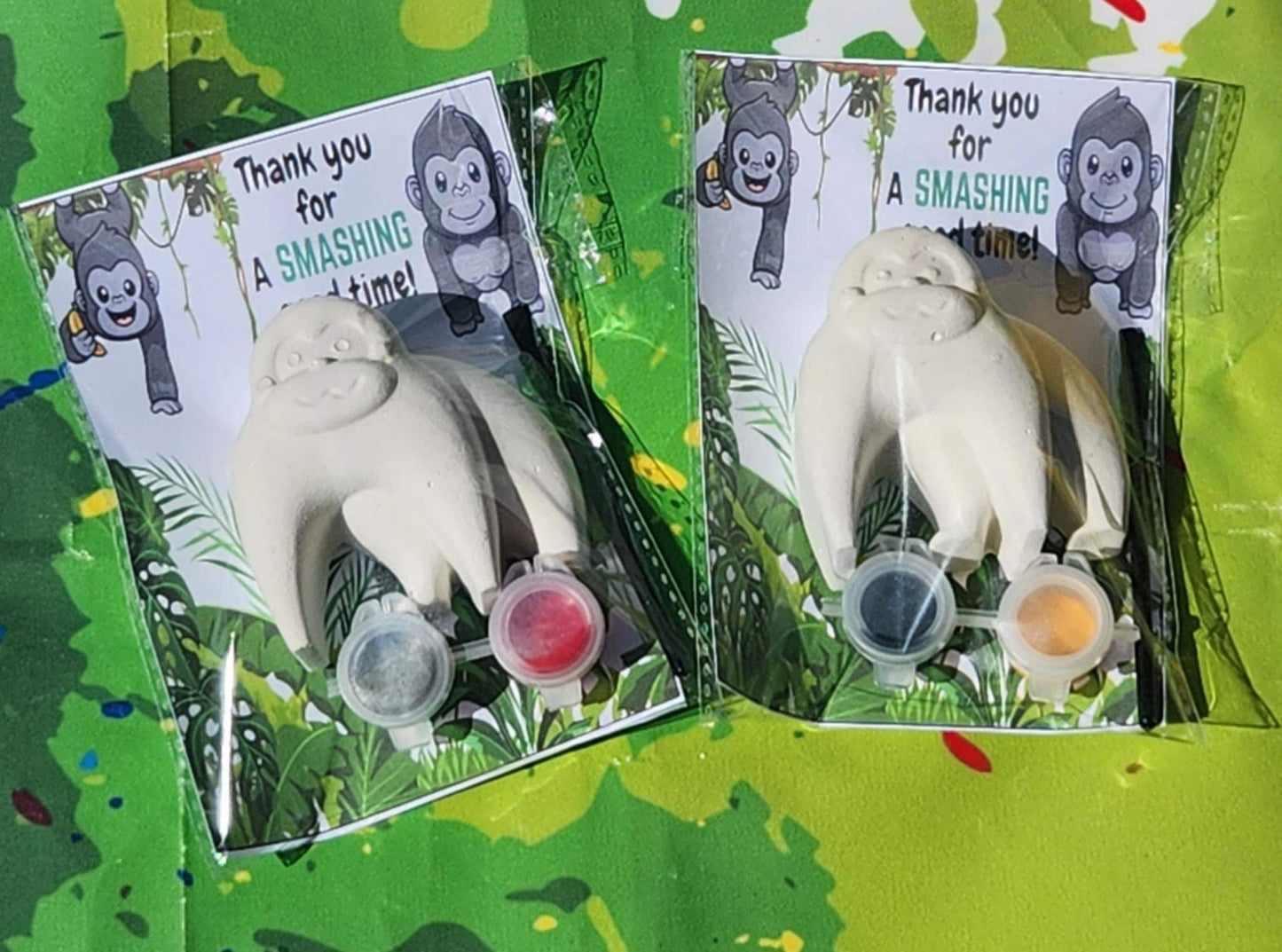 Gorilla Plaster Paint Kits for Kids | Jungle Animal Party Favors | DIY Painting Activity | Non-Toxic Craft Kit | Birthday Gifts for Kids